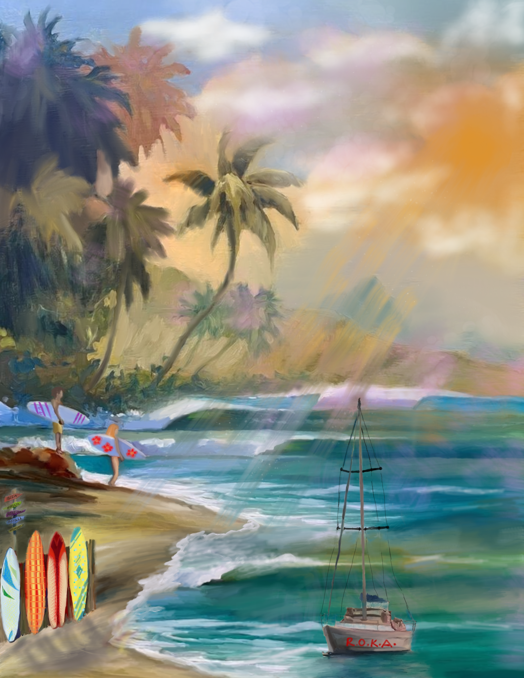 Surfers (21x29,7 cm)